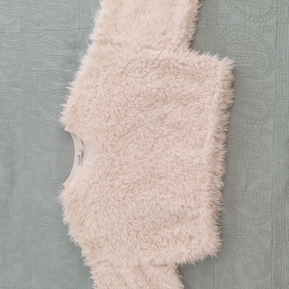 Arizona Jean Company Fluffy Faux Fur Cream Pull Over Sweater/Size XL - Picture 5 of 9
